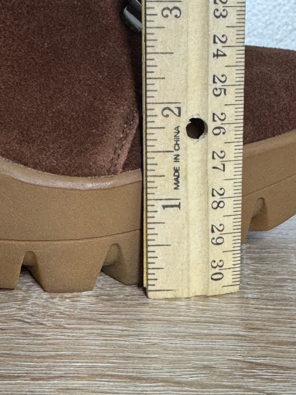 Jessica Simpson Mistah 8.5M Nut Brown Suede Heeled Chunky Platform Combat Boots - Picture 13 of 14